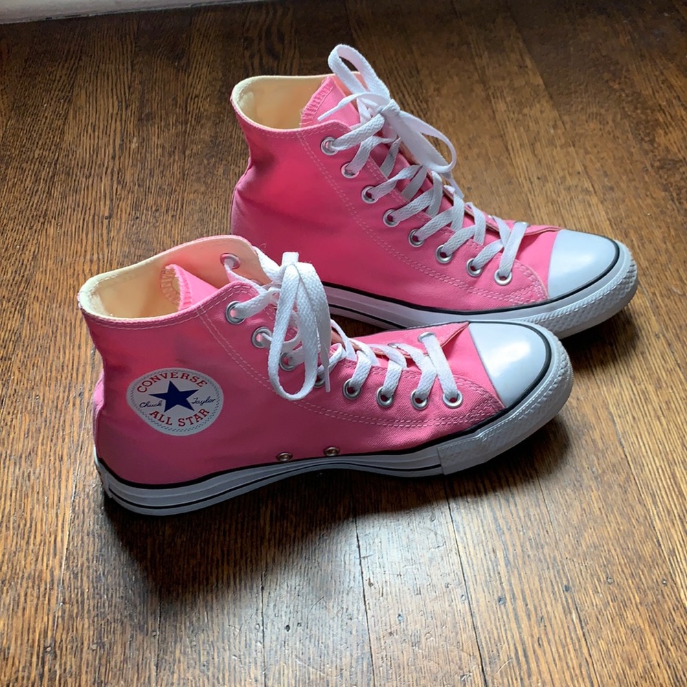 Pink high top Converse All Stars